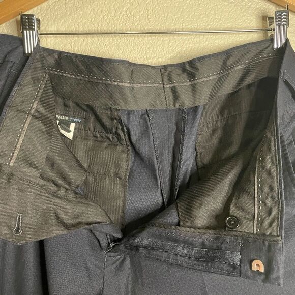 Van Heusen Studio Men Grey/Blue Light Stripped Slacks Size 36x30 - Picture 9 of 12